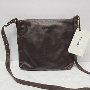 Rowdy South Africa Handcrafted Buttery Soft Brown Leather Crossbody Bag NWT